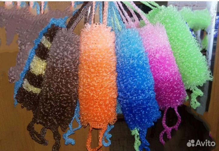 Мочалки ручной вязки