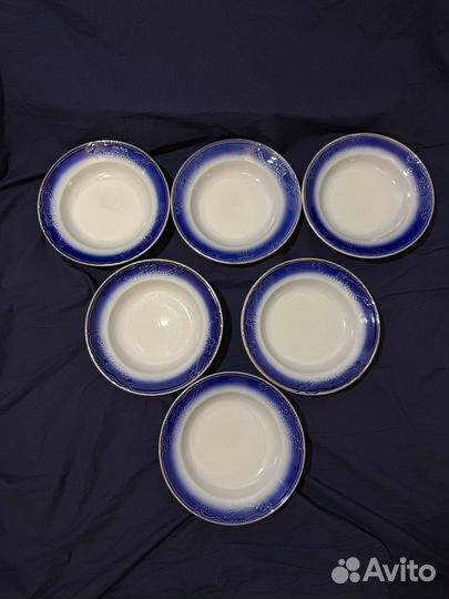 Тарелки суповые глубокие СССР cobalt кобальт