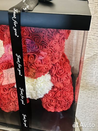 Мишка из роз 40 см