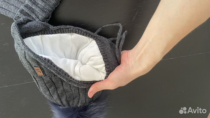 Новая детская Шапка зимняя для мальчика 53-56