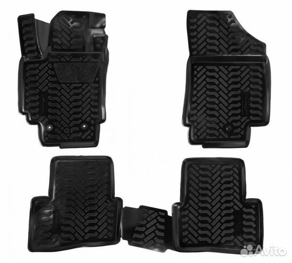Ковры для hyundai creta (16), 4 шт., (крепеж), выс