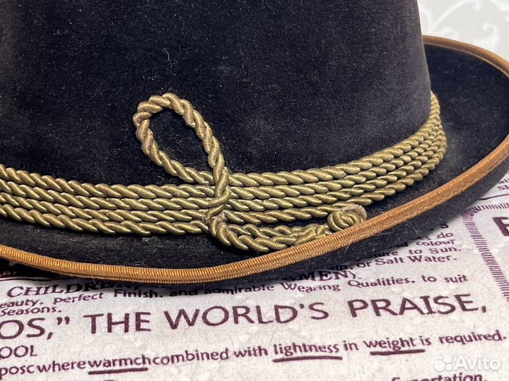 Баварская шляпа,д.54 см, черная, нюанс