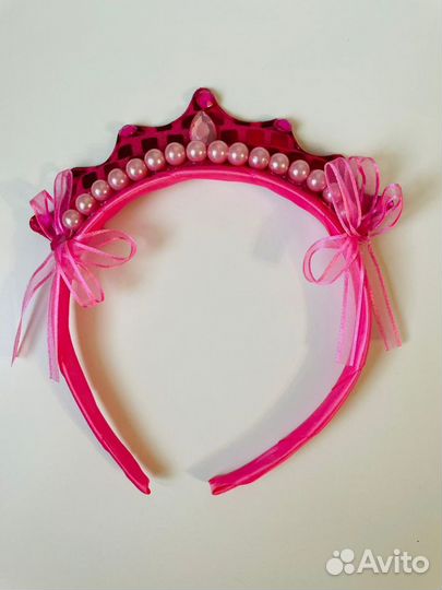 Новый ободок на девочку, цвет фуксия, ярко розовый