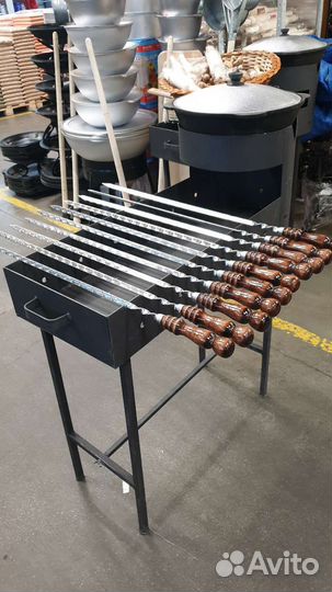 Мангал с печкой под казан