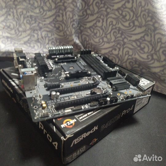 Материнская плата ASRock b450m pro4 am4