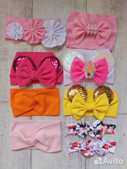 Шапка и повязка на волосы для девочки