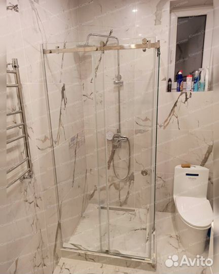 Душевая стеклянная кабина 100х100