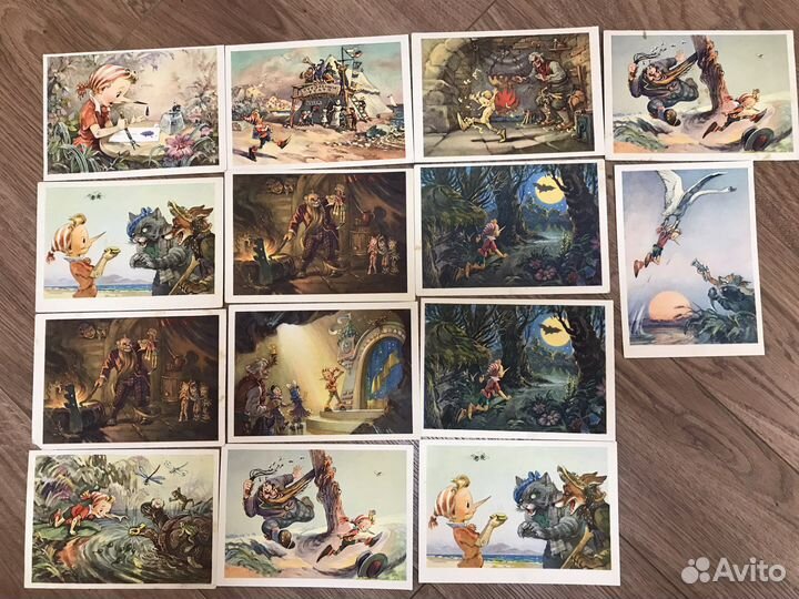 Открытки Буратино 1955г