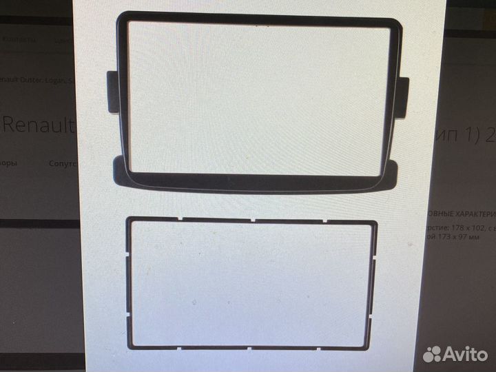 Переходная рамка для Renault Duster,Logan,Sandero