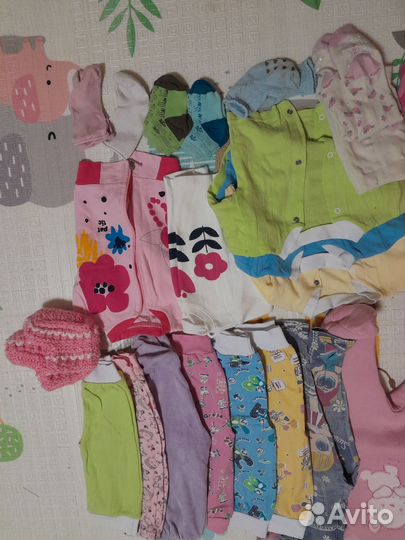 Огромный пакет одежды для девочки 68 74 80