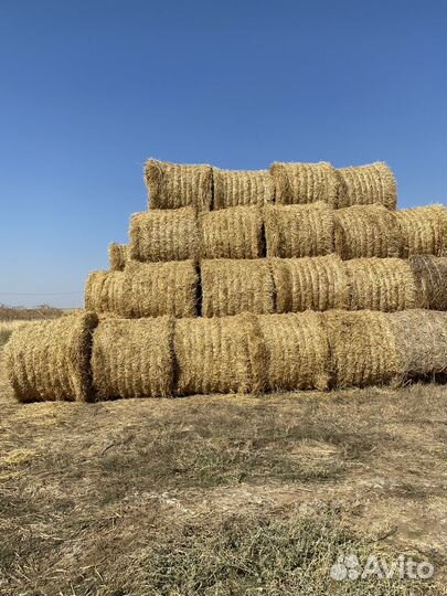 Сено, солома в рулонах