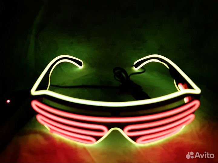 Неоновые LED очки