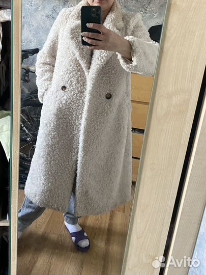 Шуба тедди из натурального меха