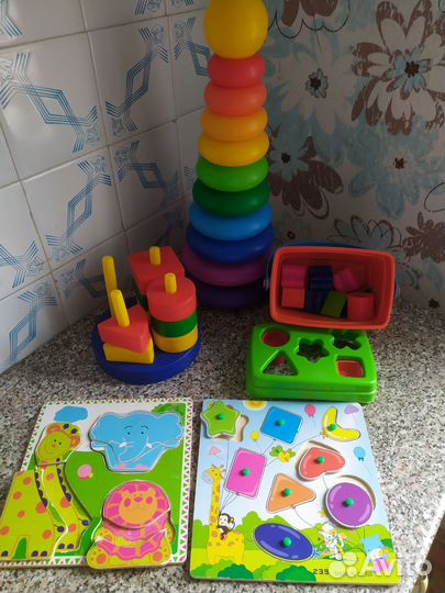 Сортер, вкладыши, пирамидка