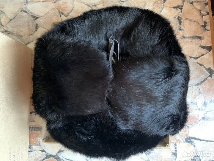 Шапка-ушанка из кролика мужская