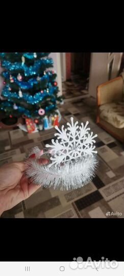 Ободок снежинка