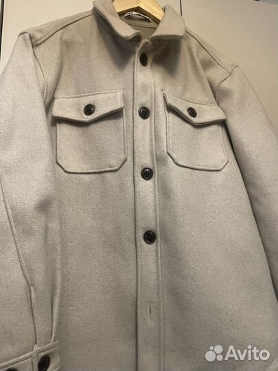 Куртка рубашка zara 46 оверсайз