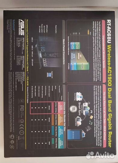 Маршрутизатор (Wi-FI роутер) Asus RT-AC68U - 2,4 и