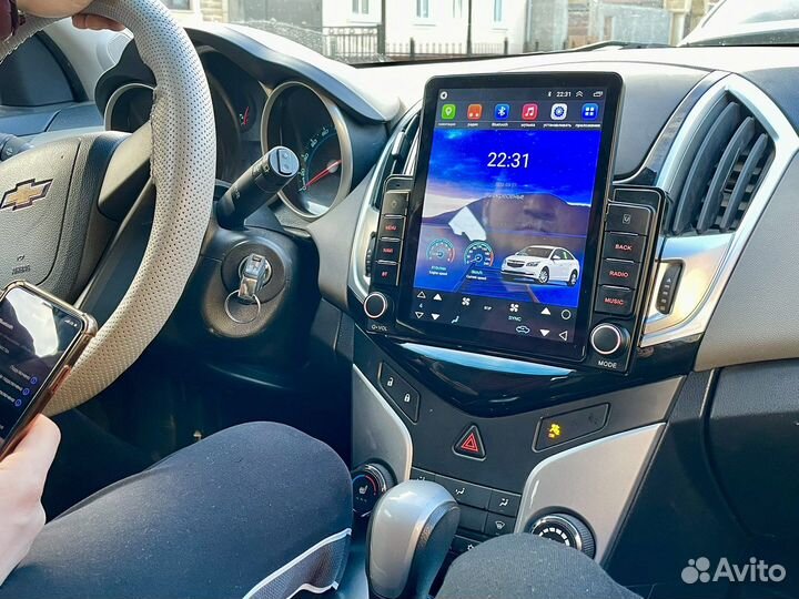Chevrolet cruze магнитола в стиле tesla