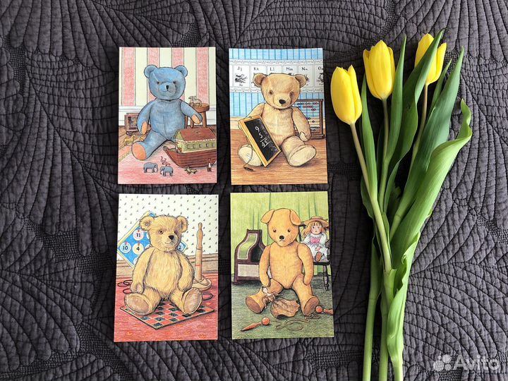 Винтажные открытки посткроссинг Мишки Медведи