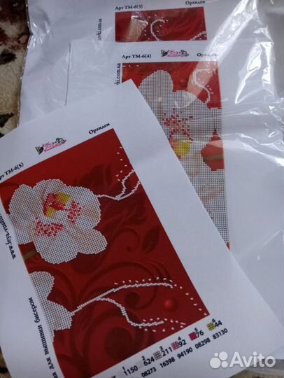 Остатки от наборов для вышивания цена за все