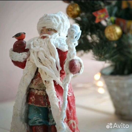 Елочная ватная игрушка Дед Мороз