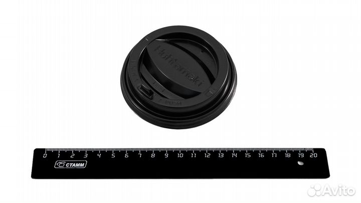 Крышка 90 мм для горячих напитков, черная, Huhtama