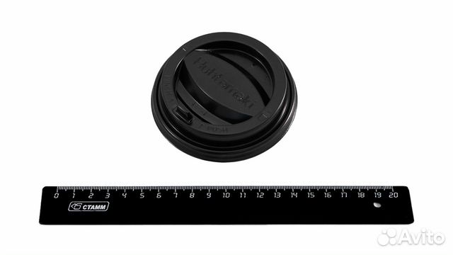 Крышка 90 мм для горячих напитков, черная, Huhtama