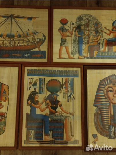 Египетский папирус в рамке 42x32см