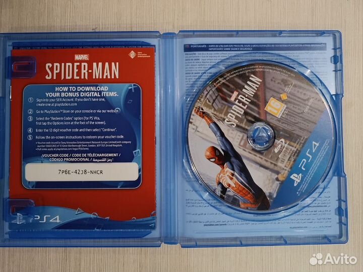 Диск на ps4 spider man