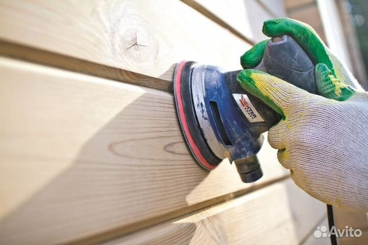 Покраска, шлифовка, герметизация деревянных домов