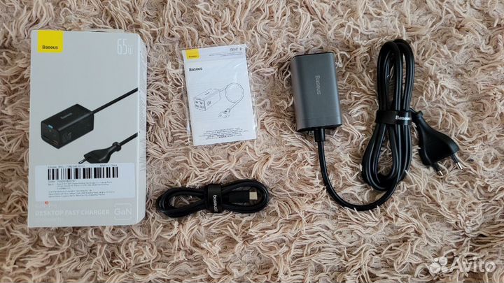 Baseus 65W GaN 3 Pro зарядка