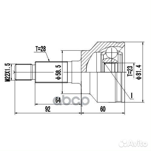 Шрус наружный перед прав Z87255R Zikmar