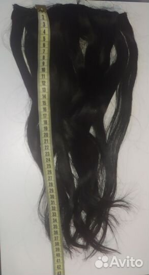 Натуральные волосы на заколках