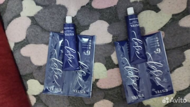 Краска Estel love, цвет гранатовый и чёрный