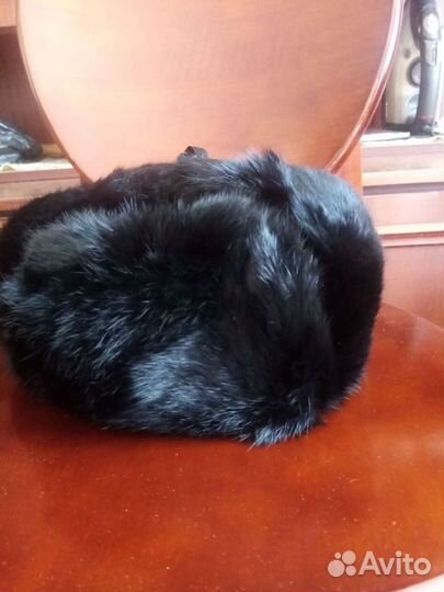 Мужская шапка-ушанка из кролика