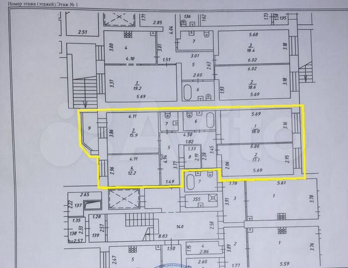 3-к. квартира, 87 м², 1/9 эт.