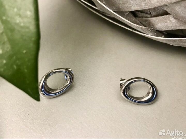 Серьги женские овал
