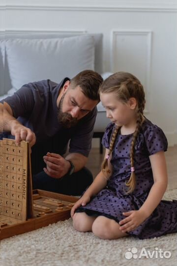 Деревянная игра Морской бой ручная работа