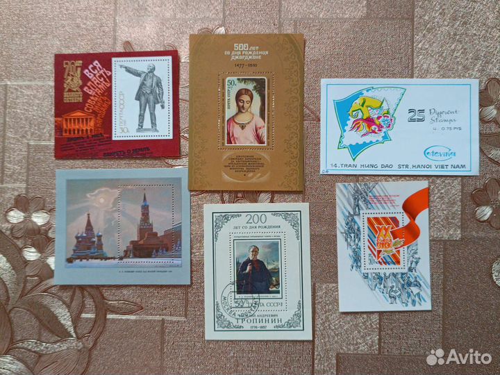 Почтовые марки СССР с альбомом. Доставка Авито