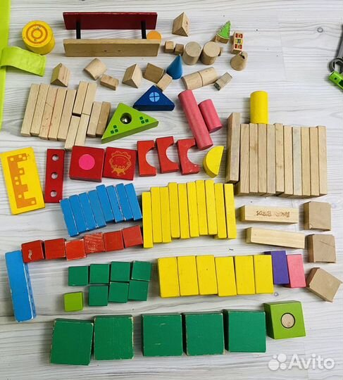 Развивающие игрушки пакетом кубики конструктор
