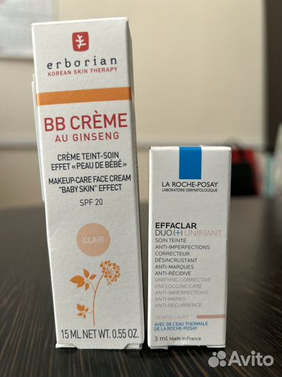Erborian bb + La roche-posay effaclar unifiant