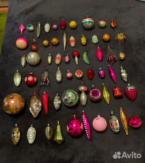 Елочные игрушки СССР 300 штук. Лотом