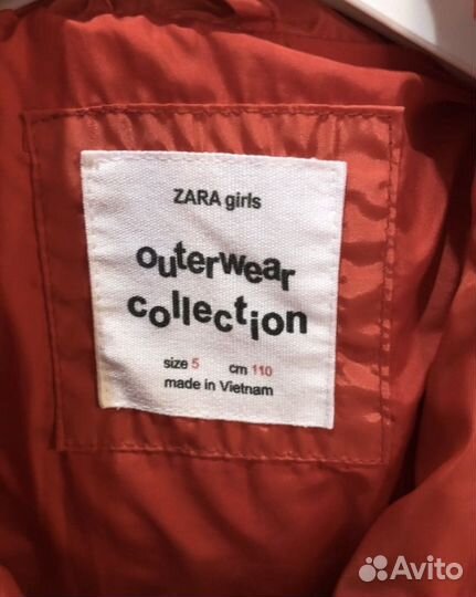 Куртка для девочки zara 110