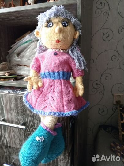 Игрушки своими руками, спицами -кукла