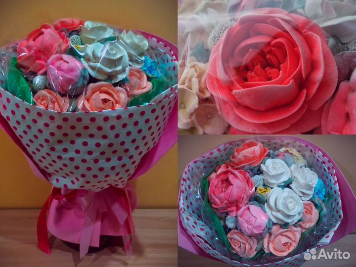 Зефирные цветы, букеты