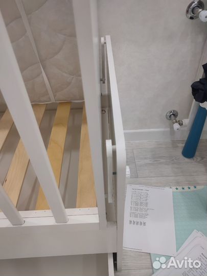 Детская кроватка трансформер с маятником