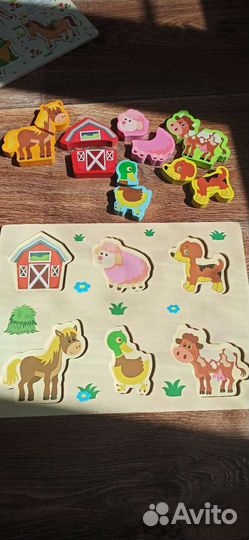 Развивающие игрушки. Шнуровка-ферма, рамка вкладыш