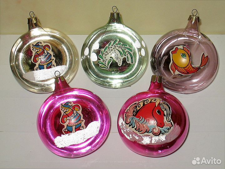 Новогодние ёлочные игрушки (реставрация) - СССР