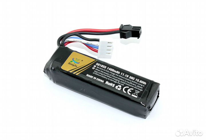 Аккумулятор Li-Pol 11.1V 401855 1400mAh разъем SM